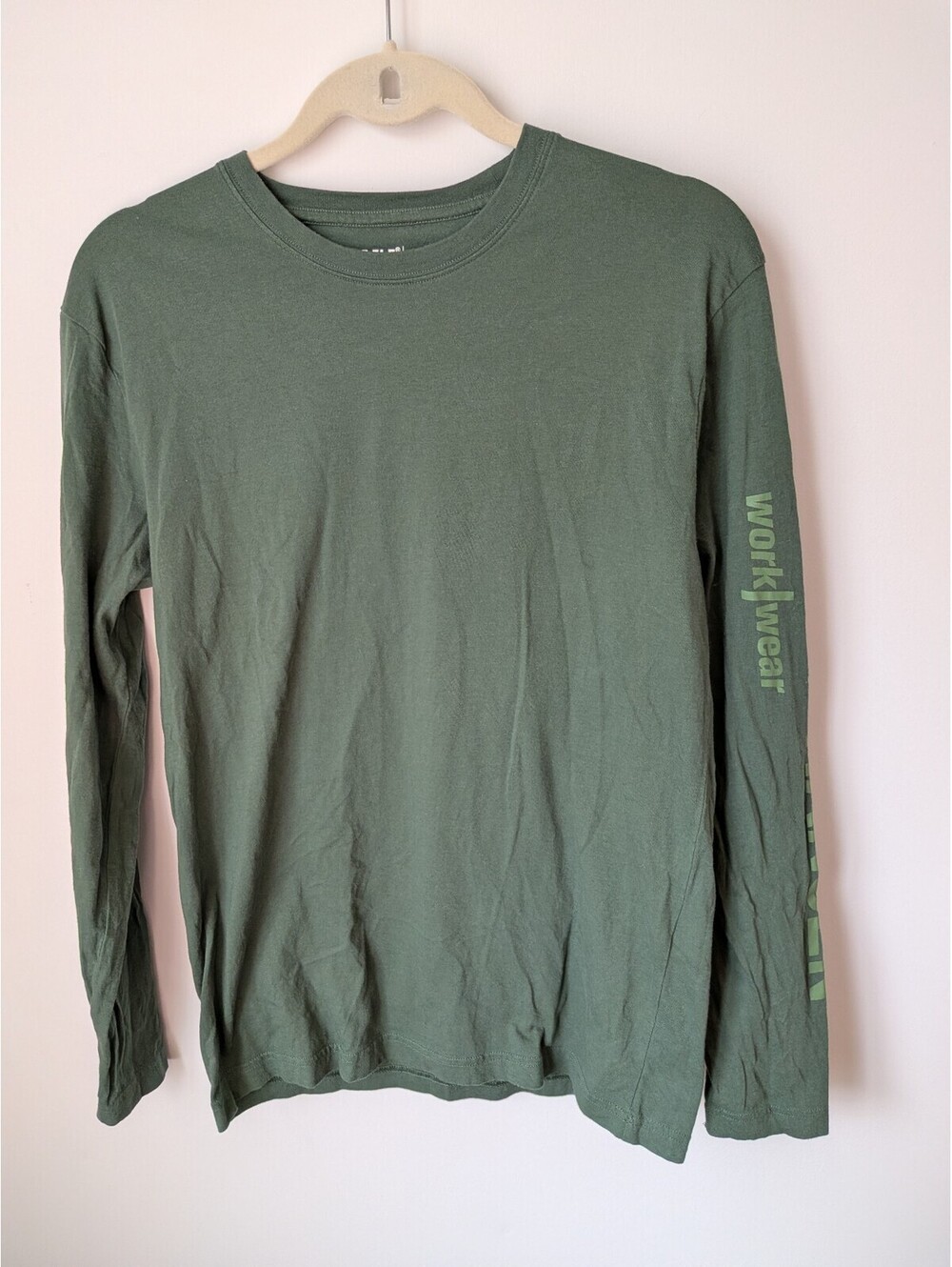 Women's Helly Hanson Green Long Sleeve Shirt Size Med gorpcore logo fall